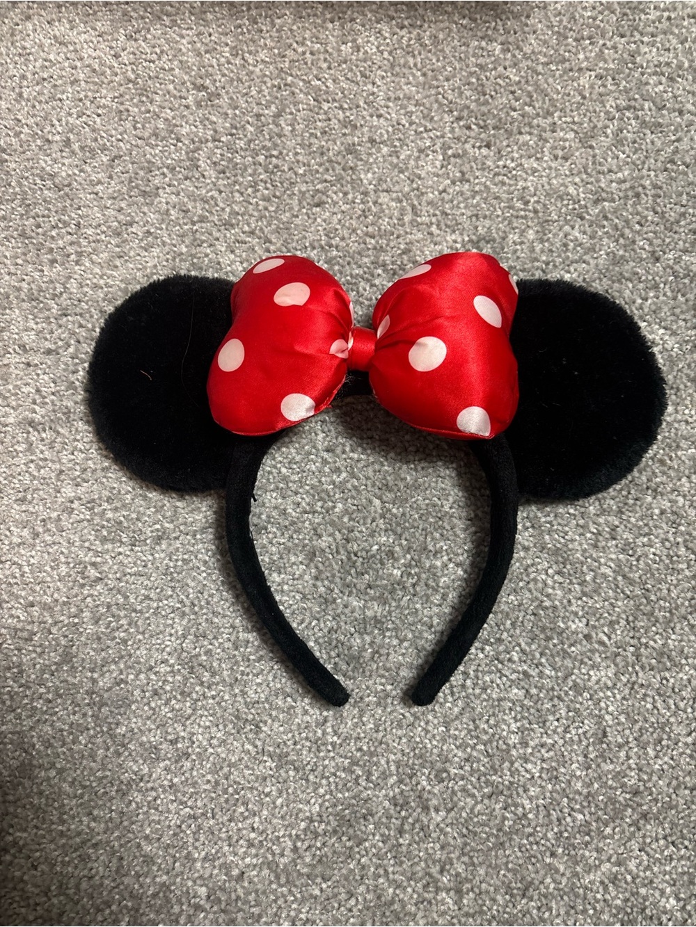 Disneyland - Black Mouse Ear Headband with Red Polka Dot Bow - Halloween Costume